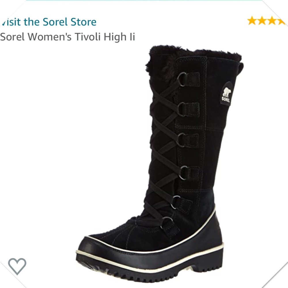 Sorel Women's Tivoli High II Black Winter Boots